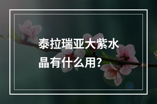 泰拉瑞亚大紫水晶有什么用？