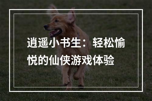 逍遥小书生：轻松愉悦的仙侠游戏体验