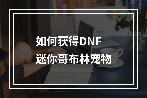 如何获得DNF迷你哥布林宠物