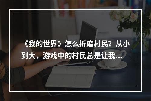 《我的世界》怎么折磨村民？从小到大，游戏中的村民总是让我们爱恨交加。有时你需要杀掉它们以获取物资，有