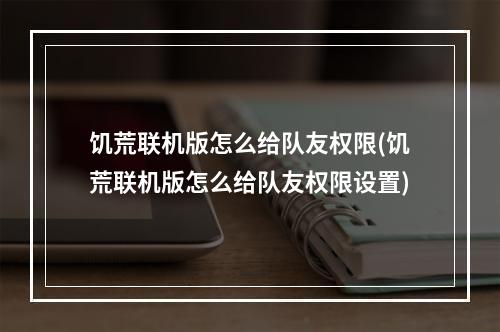 饥荒联机版怎么给队友权限(饥荒联机版怎么给队友权限设置)