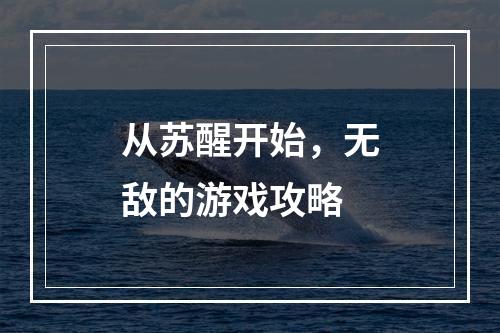 从苏醒开始，无敌的游戏攻略