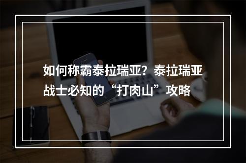 如何称霸泰拉瑞亚？泰拉瑞亚战士必知的“打肉山”攻略