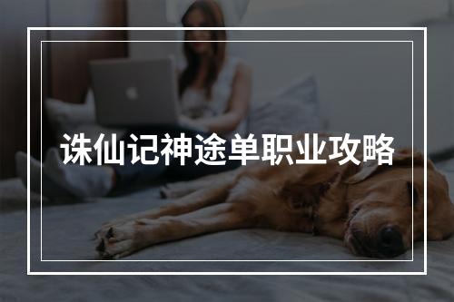 诛仙记神途单职业攻略