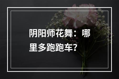 阴阳师花舞：哪里多跑跑车？