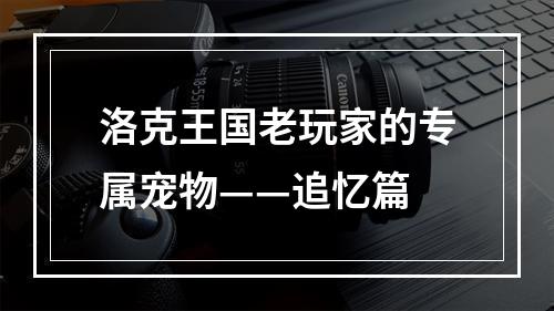 洛克王国老玩家的专属宠物——追忆篇