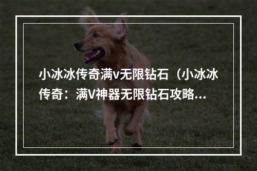 小冰冰传奇满v无限钻石（小冰冰传奇：满V神器无限钻石攻略）