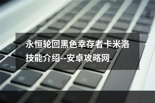 永恒轮回黑色幸存者卡米洛技能介绍--安卓攻略网