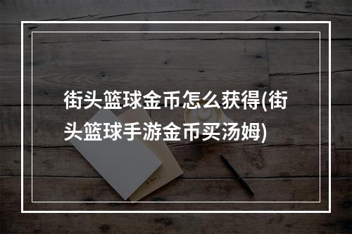 街头篮球金币怎么获得(街头篮球手游金币买汤姆)