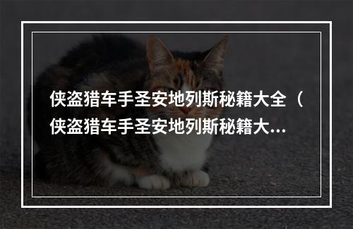 侠盗猎车手圣安地列斯秘籍大全（侠盗猎车手圣安地列斯秘籍大全(完整版)）