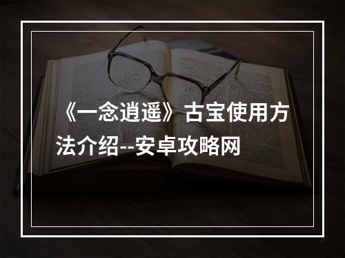 《一念逍遥》古宝使用方法介绍--安卓攻略网