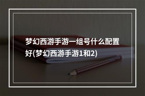 梦幻西游手游一组号什么配置好(梦幻西游手游1和2)