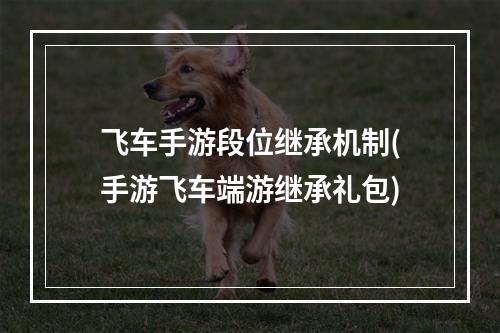 飞车手游段位继承机制(手游飞车端游继承礼包)