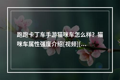 跑跑卡丁车手游猫咪车怎么样？猫咪车属性强度介绍[视频][多图]--手游攻略网