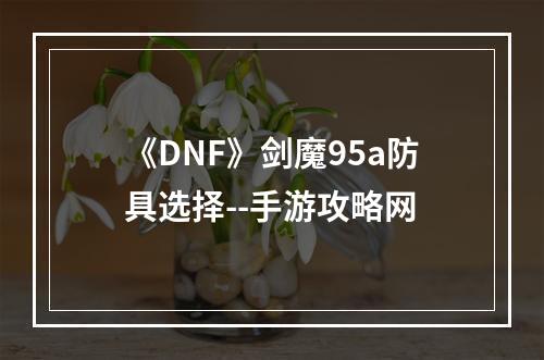 《DNF》剑魔95a防具选择--手游攻略网