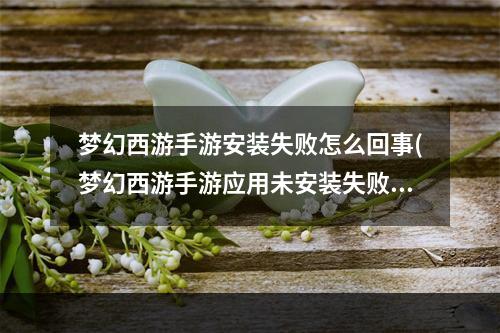 梦幻西游手游安装失败怎么回事(梦幻西游手游应用未安装失败原因)