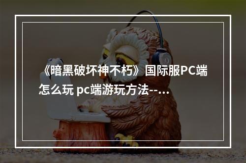 《暗黑破坏神不朽》国际服PC端怎么玩 pc端游玩方法--游戏攻略网