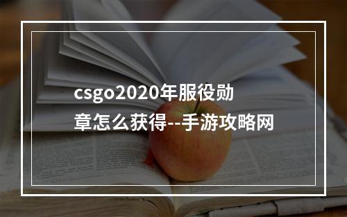 csgo2020年服役勋章怎么获得--手游攻略网