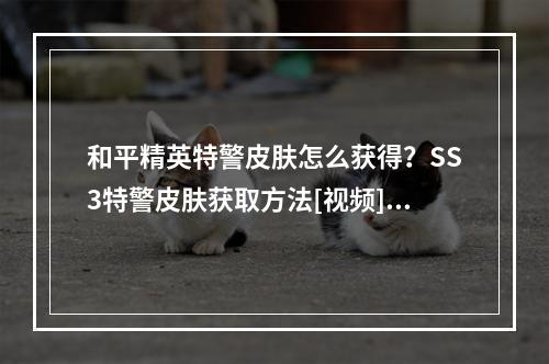 和平精英特警皮肤怎么获得？SS3特警皮肤获取方法[视频][多图]--游戏攻略网