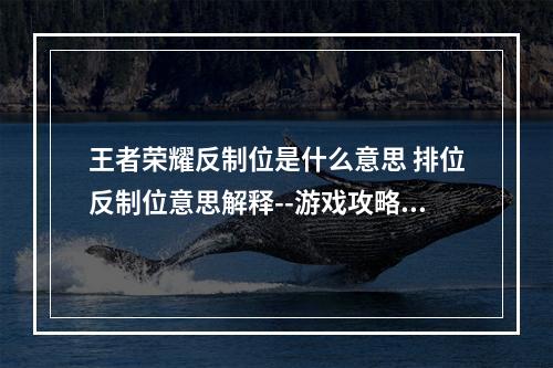 王者荣耀反制位是什么意思 排位反制位意思解释--游戏攻略网