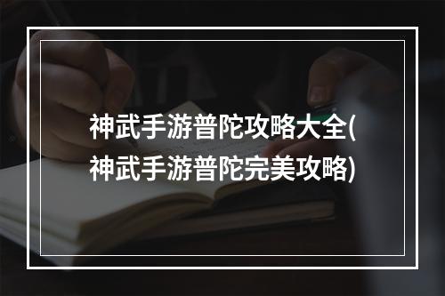 神武手游普陀攻略大全(神武手游普陀完美攻略)