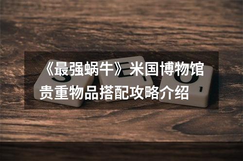 《最强蜗牛》米国博物馆贵重物品搭配攻略介绍