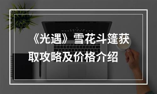 《光遇》雪花斗篷获取攻略及价格介绍