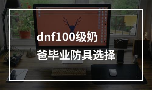 dnf100级奶爸毕业防具选择