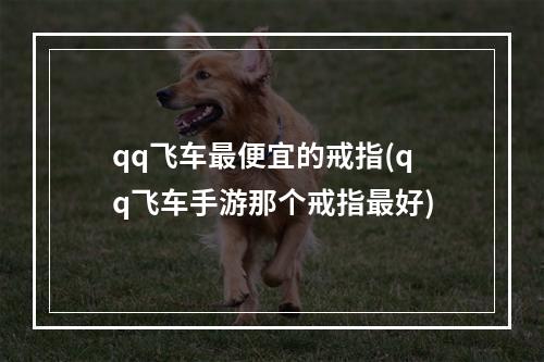 qq飞车最便宜的戒指(qq飞车手游那个戒指最好)