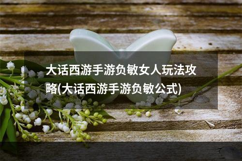 大话西游手游负敏女人玩法攻略(大话西游手游负敏公式)