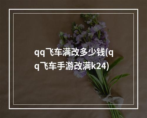 qq飞车满改多少钱(qq飞车手游改满k24)