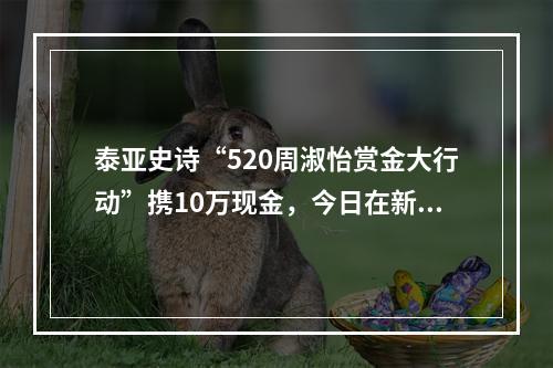 泰亚史诗“520周淑怡赏金大行动”携10万现金，今日在新服圣马丁火爆开启！