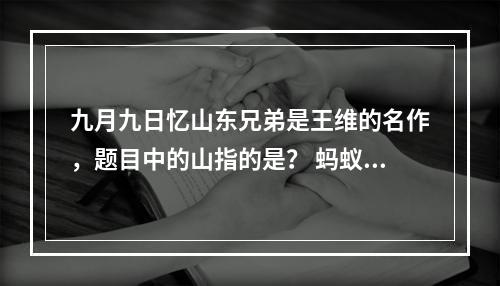 九月九日忆山东兄弟是王维的名作，题目中的山指的是？ 蚂蚁庄园今日答案11月3日