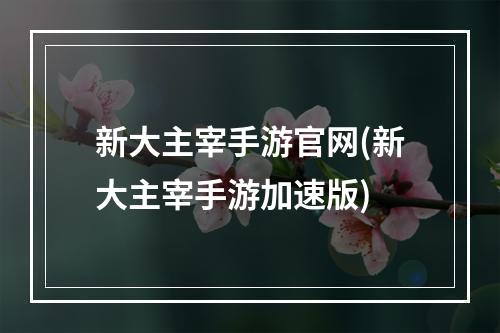 新大主宰手游官网(新大主宰手游加速版)