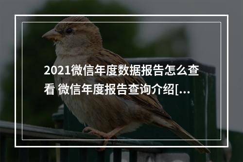 2021微信年度数据报告怎么查看 微信年度报告查询介绍[多图]