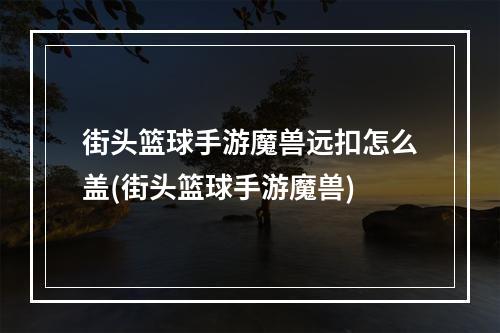 街头篮球手游魔兽远扣怎么盖(街头篮球手游魔兽)