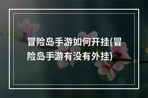 冒险岛手游如何开挂(冒险岛手游有没有外挂)