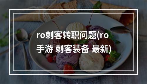 ro刺客转职问题(ro手游 刺客装备 最新)