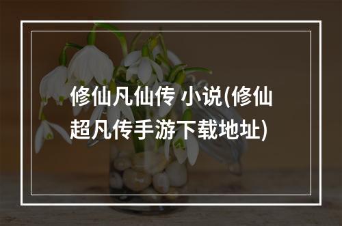 修仙凡仙传 小说(修仙超凡传手游下载地址)