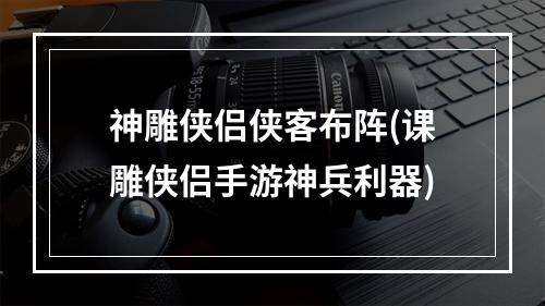 神雕侠侣侠客布阵(课雕侠侣手游神兵利器)