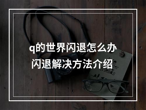 q的世界闪退怎么办 闪退解决方法介绍