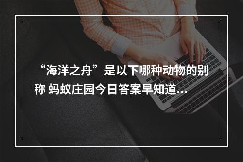 “海洋之舟”是以下哪种动物的别称 蚂蚁庄园今日答案早知道6月8日