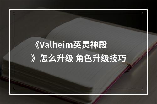 《Valheim英灵神殿》怎么升级 角色升级技巧