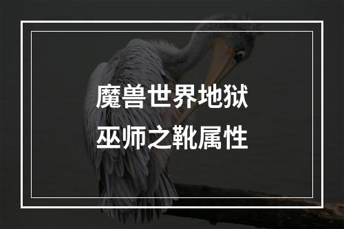 魔兽世界地狱巫师之靴属性