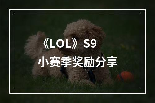 《LOL》S9小赛季奖励分享