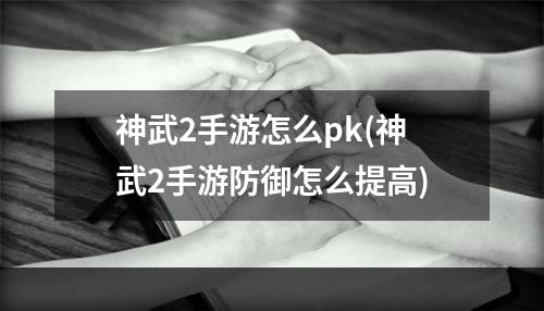 神武2手游怎么pk(神武2手游防御怎么提高)