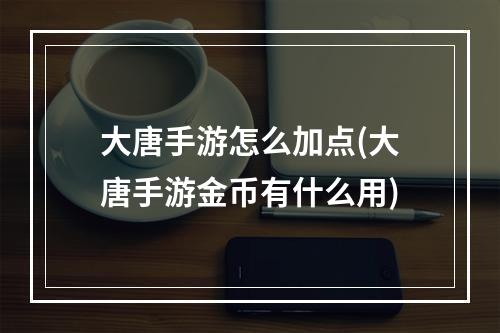 大唐手游怎么加点(大唐手游金币有什么用)