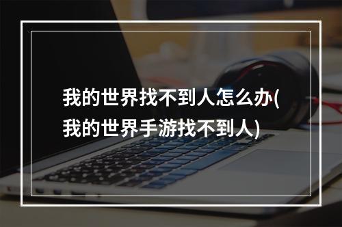 我的世界找不到人怎么办(我的世界手游找不到人)