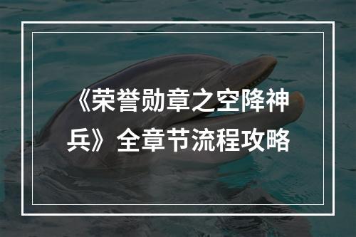 《荣誉勋章之空降神兵》全章节流程攻略