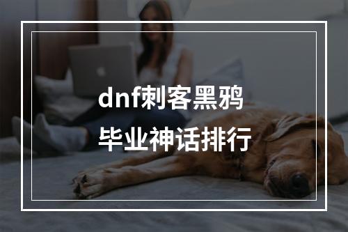 dnf刺客黑鸦毕业神话排行